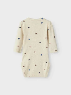 NAME IT Nutti Langærmet Body - PEYOTE MEL- Bodystocking Langærmet