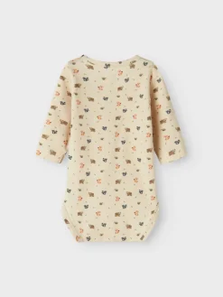 NAME IT Oforest Langærmet Body - Peyote Melange- Bodystocking Langærmet
