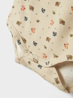 NAME IT Oforest Langærmet Body - Peyote Melange- Bodystocking Langærmet