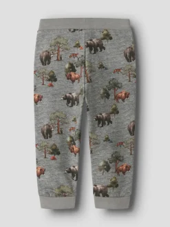 NAME IT Olin Sweatpants - Grey Melange- Bukser