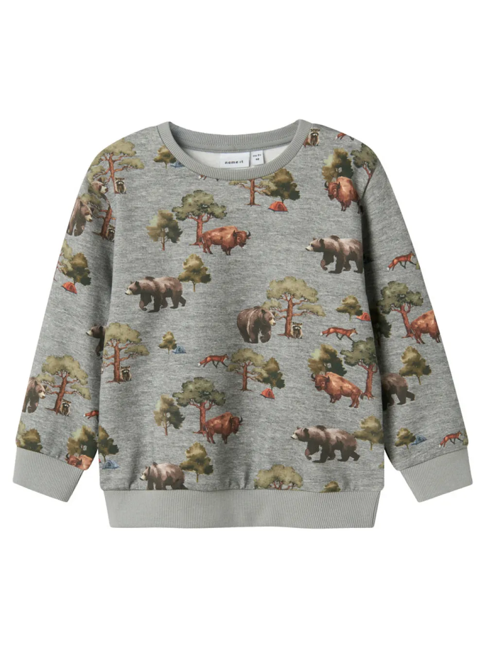 NAME IT Olin Sweatshirt - Grey Melange- Cardigans, Veste & Trøjer