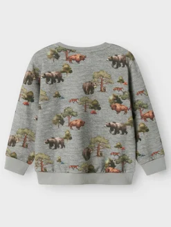 NAME IT Olin Sweatshirt - Grey Melange- Cardigans, Veste & Trøjer