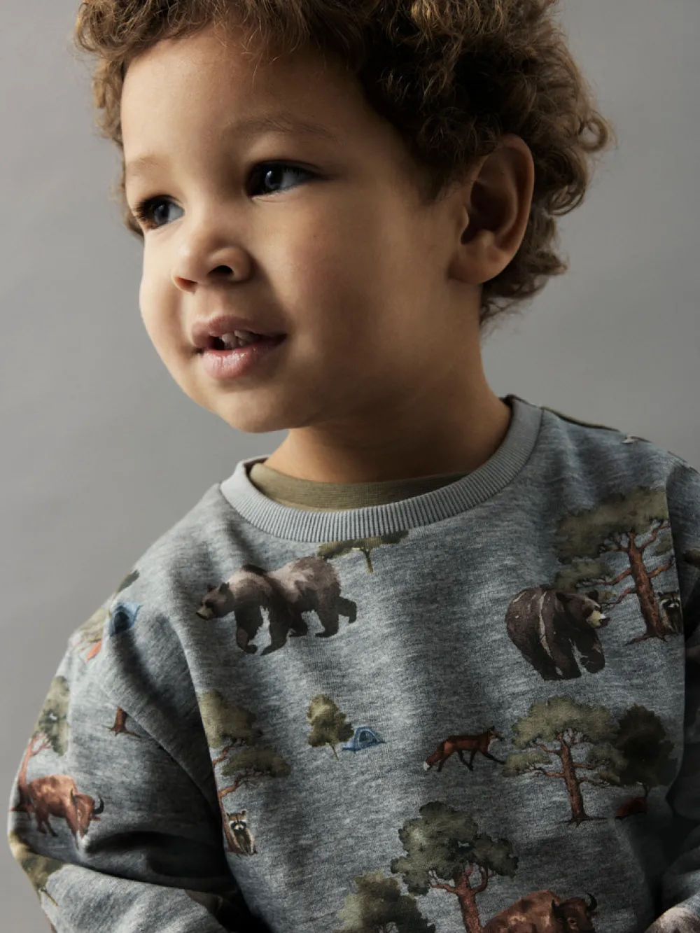 NAME IT Olin Sweatshirt - Grey Melange- Cardigans, Veste & Trøjer