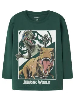 NAME IT Ollo Jurassic Trøje - Bistro Green- Bluser