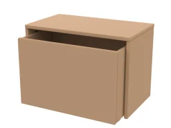 FLEXA Opbevaringsbænk, Dots, 60x35x42 m. hjul, Latte-Børn Bænke & Skamler