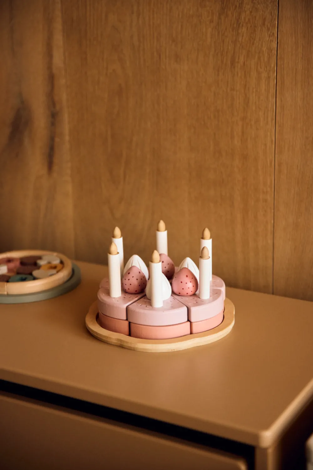 FLEXA Opbevaringsbænk, Dots, 60x35x42 m. hjul, Latte-Børn Bænke & Skamler