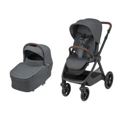Maxi-Cosi Oxford plus - twillic graphite- Kombivogne Med Flade Sæder