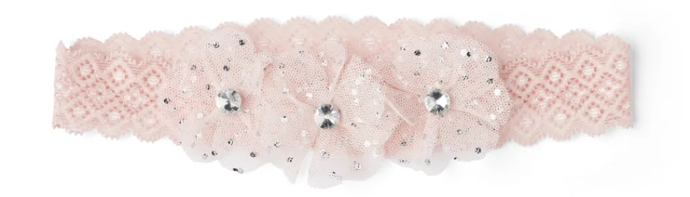 Jocko Pandebånd m/blomster - Rosa- Festtøj & Tilbehør