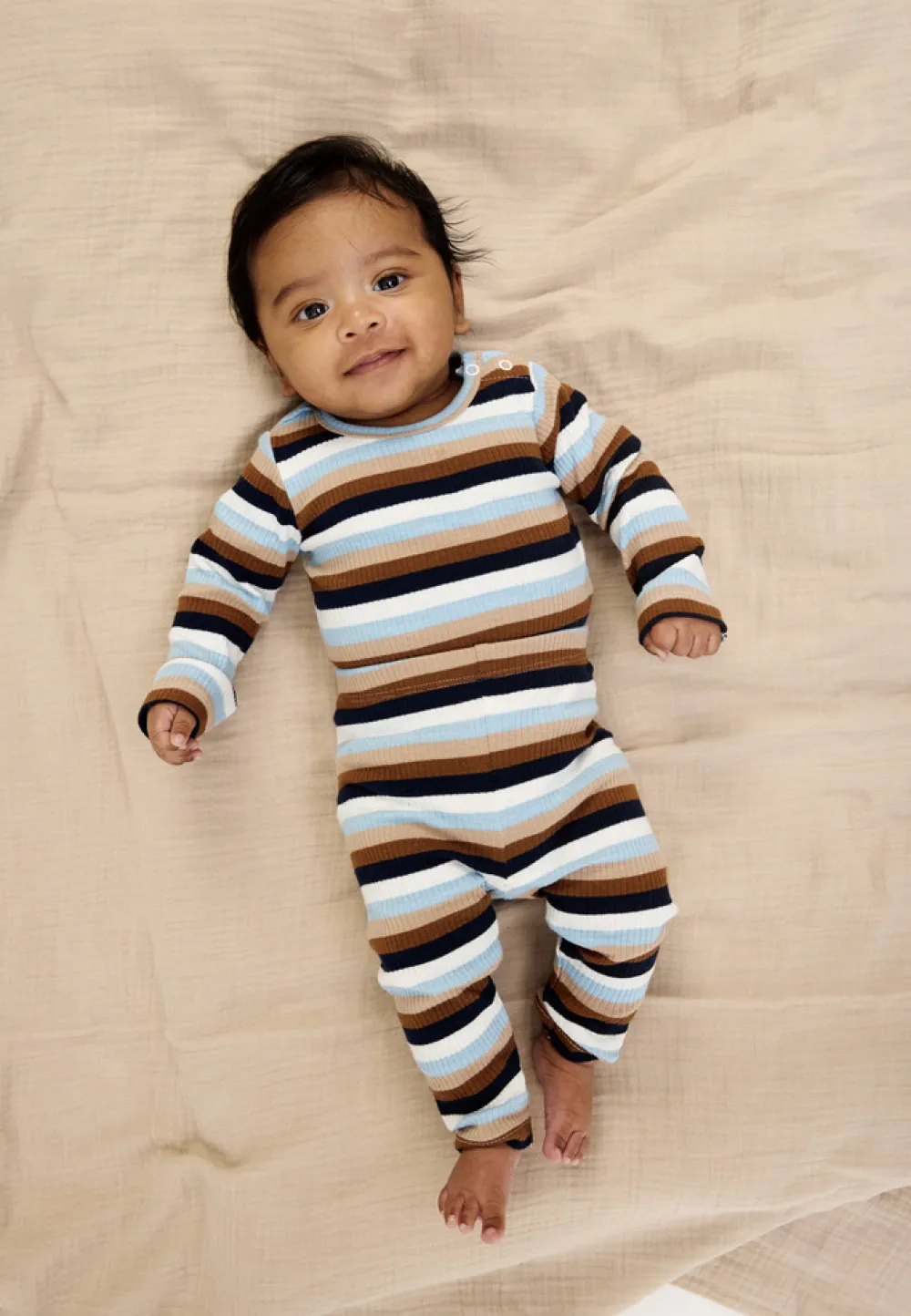 The New Siblings Park Rib Body langærmet - POWDERBLUE- Bodystocking Langærmet