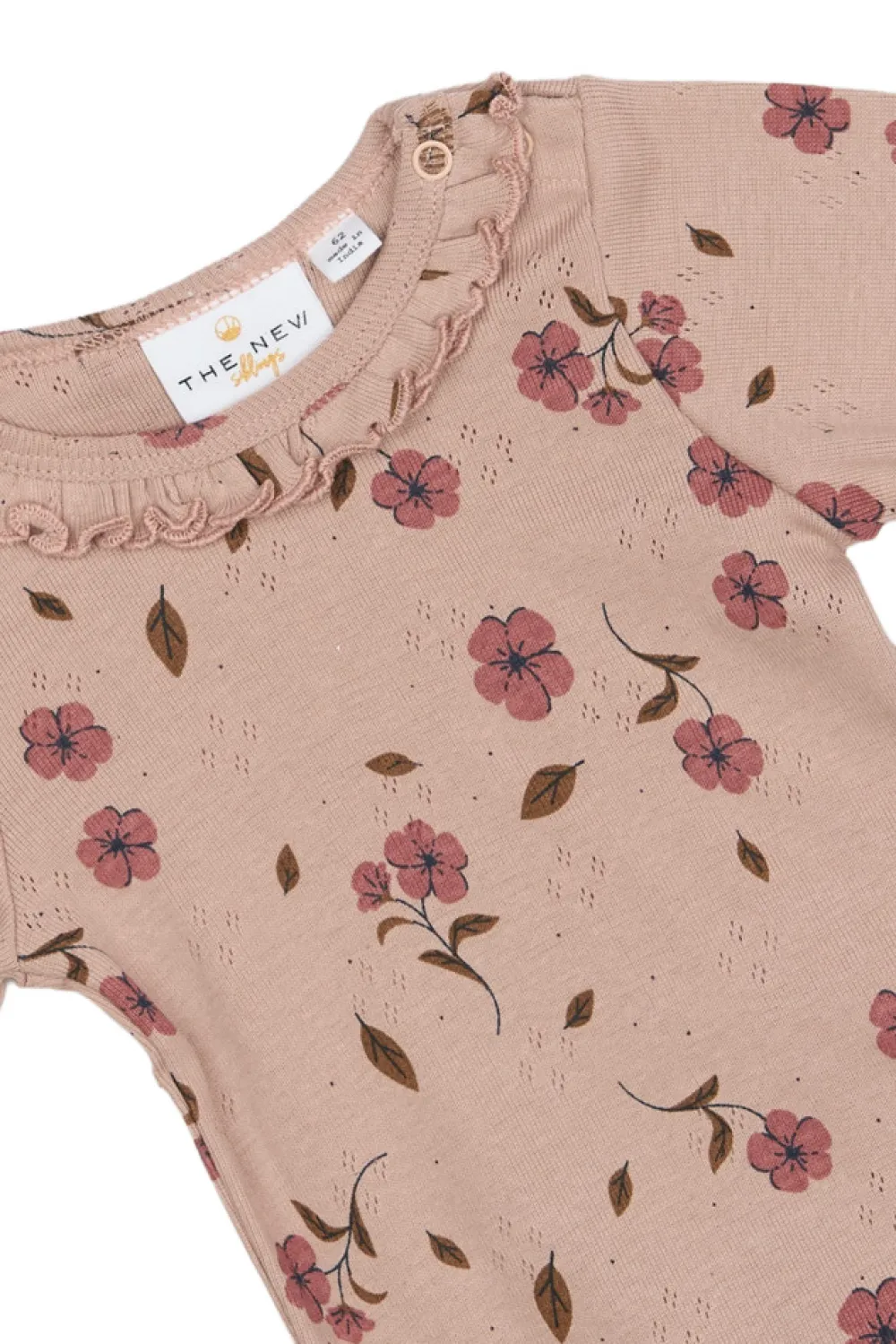 The New Siblings Picole Pointelle Body langærmet - Adobe rose- Bodystocking Langærmet