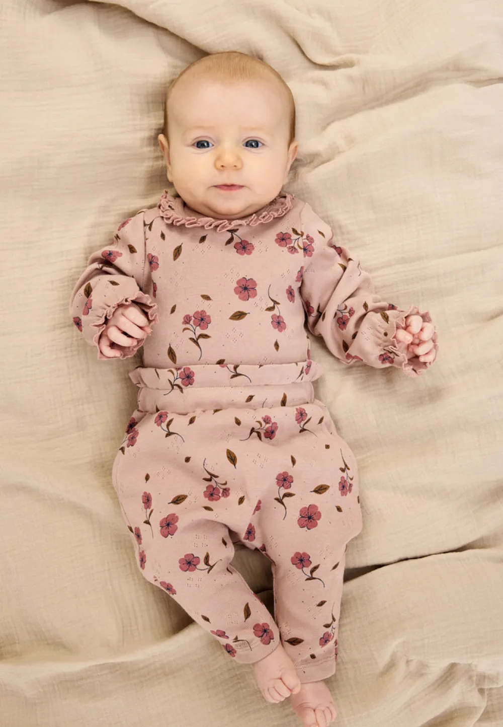 The New Siblings Picole Pointelle Body langærmet - Adobe rose- Bodystocking Langærmet