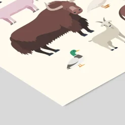 Poster & Frame Plakat - Gårdens dyr-Børn Plakater