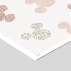 Poster & Frame Plakat - Mickey Mouse beige mønster 30x40-Børn Plakater