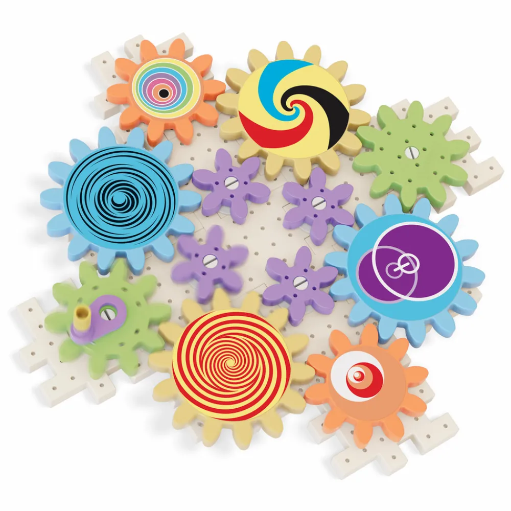 QUERCETTI Play Eco+ Kaleido Gears - byggesæt med tandhjul- Små Byggesæt