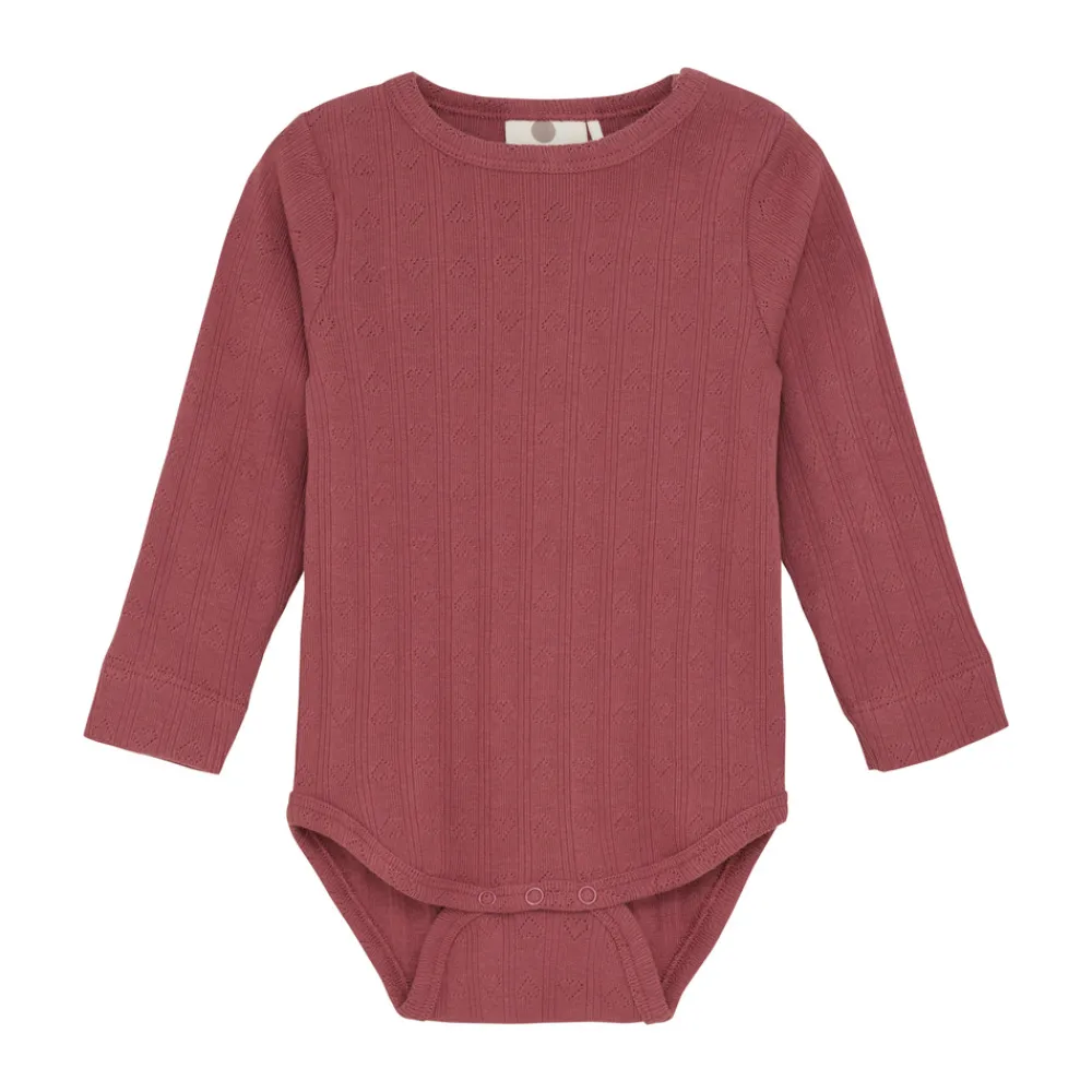 En Fant Pointelle Body Langærmet - 4598- Bodystocking Langærmet