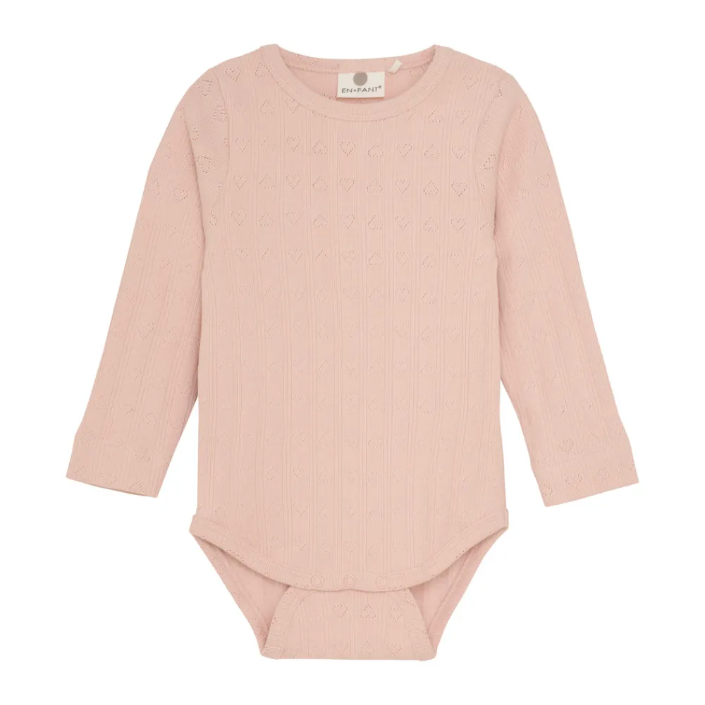 En Fant Pointelle Body Langærmet - 5000- Bodystocking Langærmet