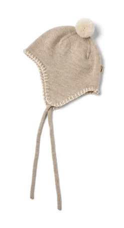 Wheat Pomma Strikket Hue - Warm sand melange- Elefanthuer & Huer