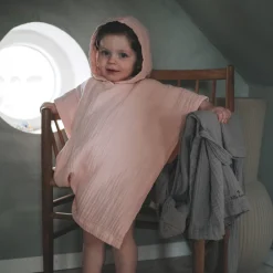 Lille Kanin Poncho, Rose Smoke, 1-3 år, 80/98-Børn Badeslag & Ponchoer