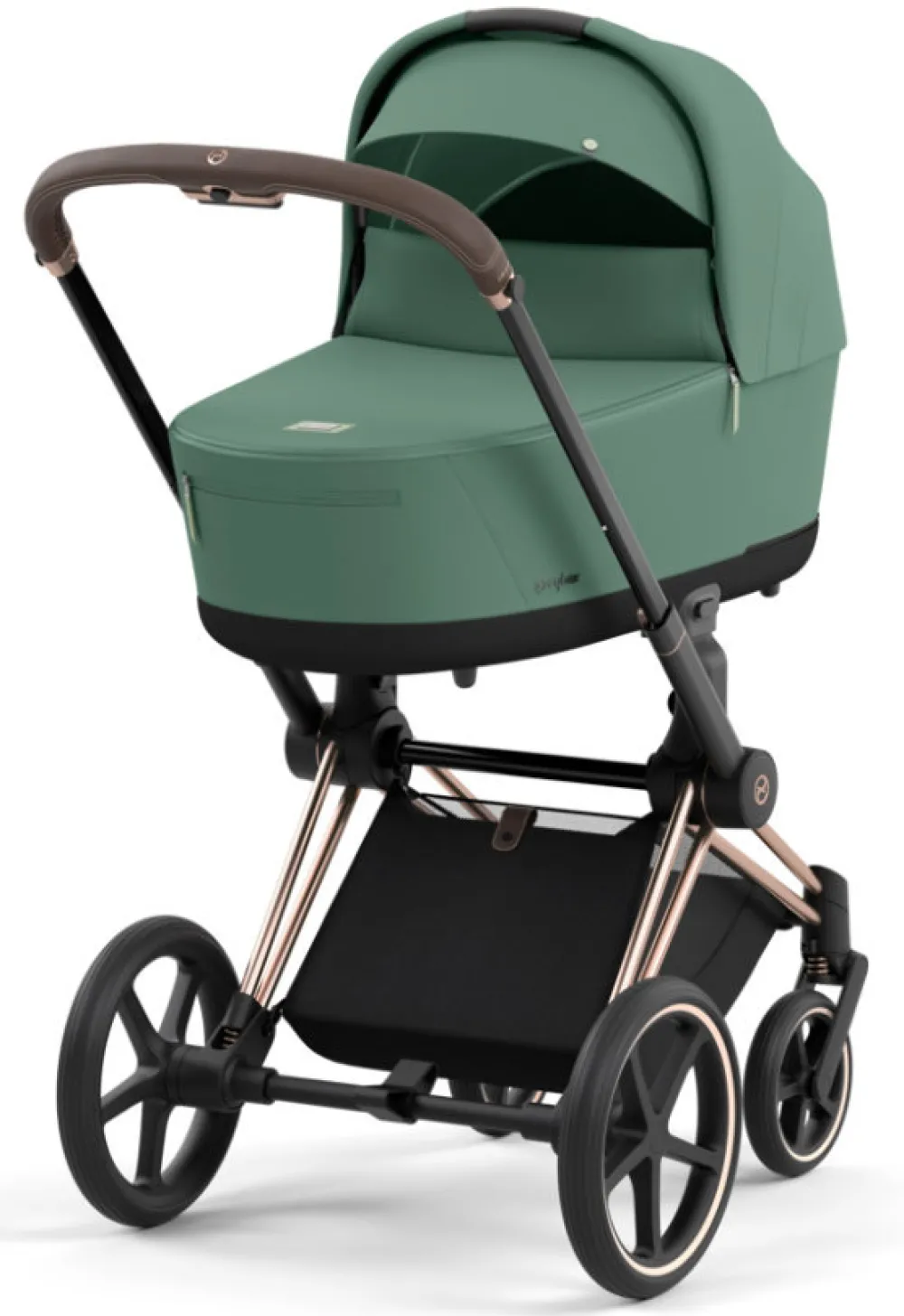 Cybex Priam Duovogn - leaf green/rosegold- Kombivogne Med Flade Sæder