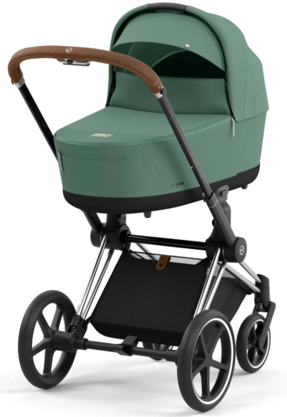 Cybex Priam Duovogn - leaf green/chrome brown- Kombivogne Med Flade Sæder