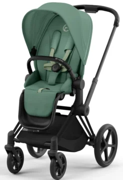 Cybex Priam Duovogn - leaf green/matt black- Kombivogne Med Flade Sæder