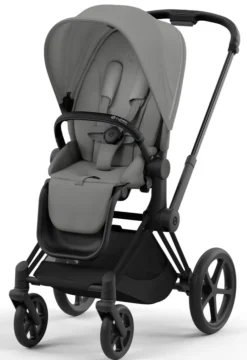 Cybex Priam Duovogn - mirage grey/matt black- Kombivogne Med Flade Sæder
