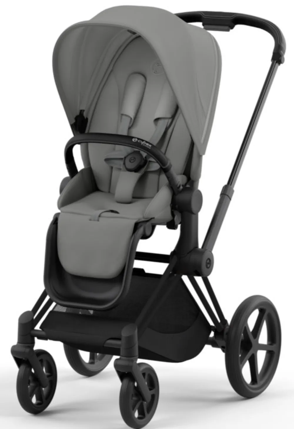 Cybex Priam Duovogn - mirage grey/matt black- Kombivogne Med Flade Sæder