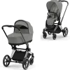 Cybex Priam Duovogn - mirage grey/chrome black- Kombivogne Med Flade Sæder