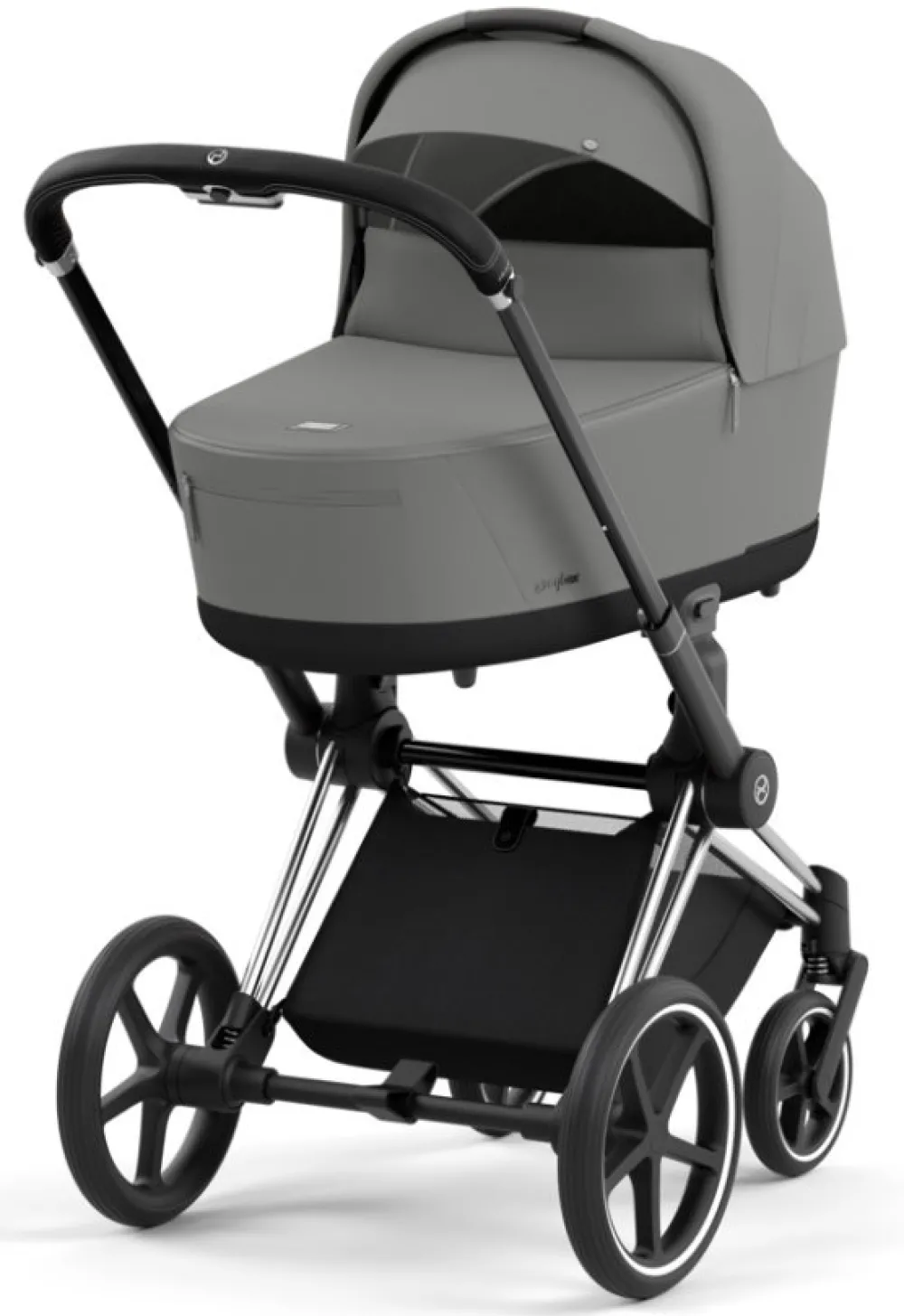 Cybex Priam Duovogn - mirage grey/chrome black- Kombivogne Med Flade Sæder
