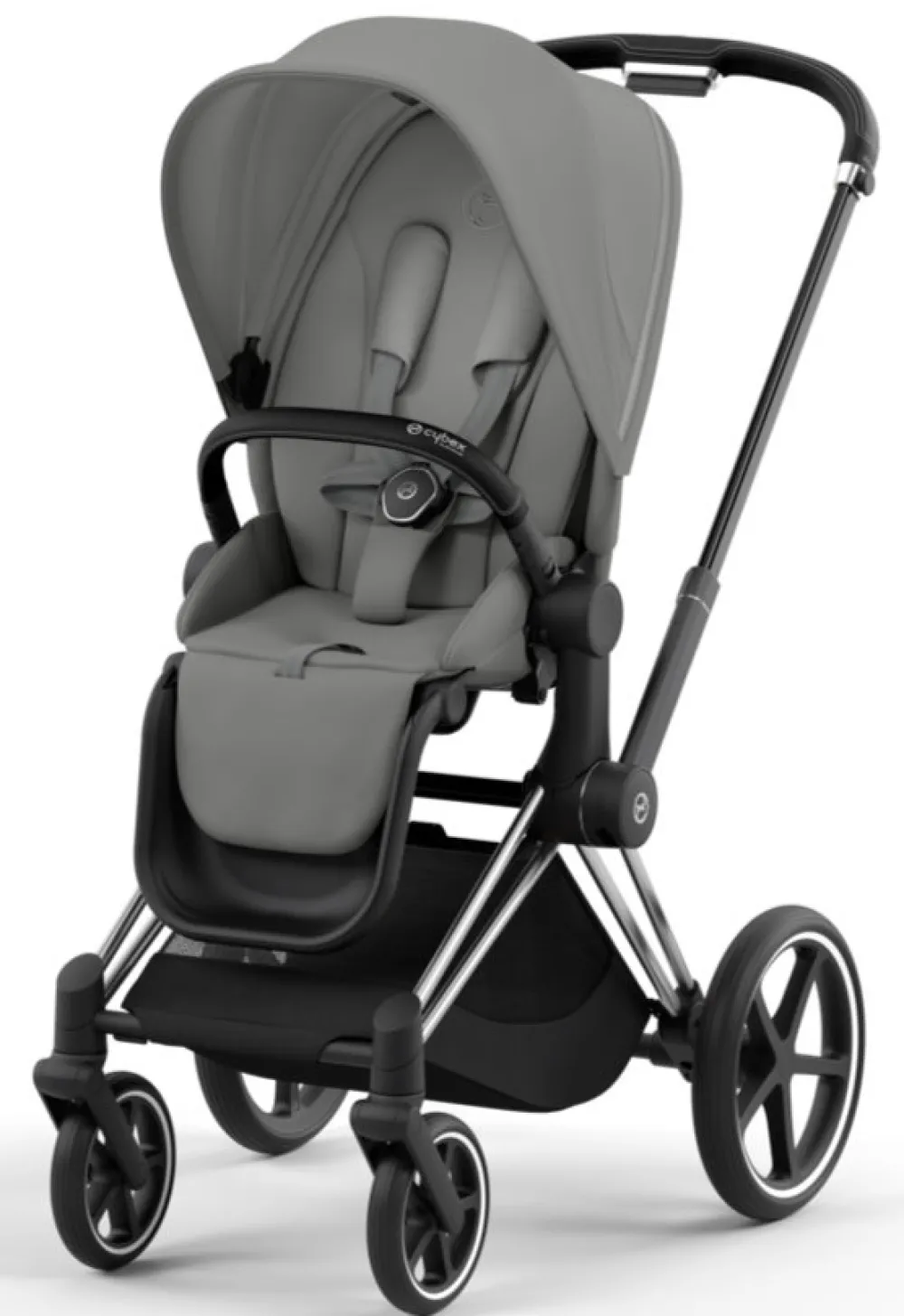 Cybex Priam Duovogn - mirage grey/chrome black- Kombivogne Med Flade Sæder