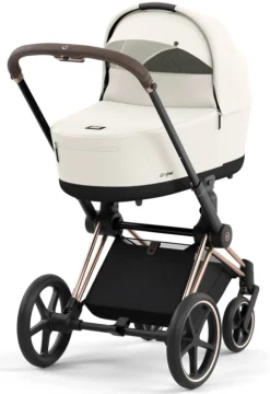 Cybex Priam Duovogn - off white/rosegold- Kombivogne Med Flade Sæder