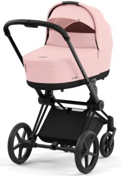 Cybex Priam Duovogn - peach pink/matt black- Kombivogne Med Flade Sæder