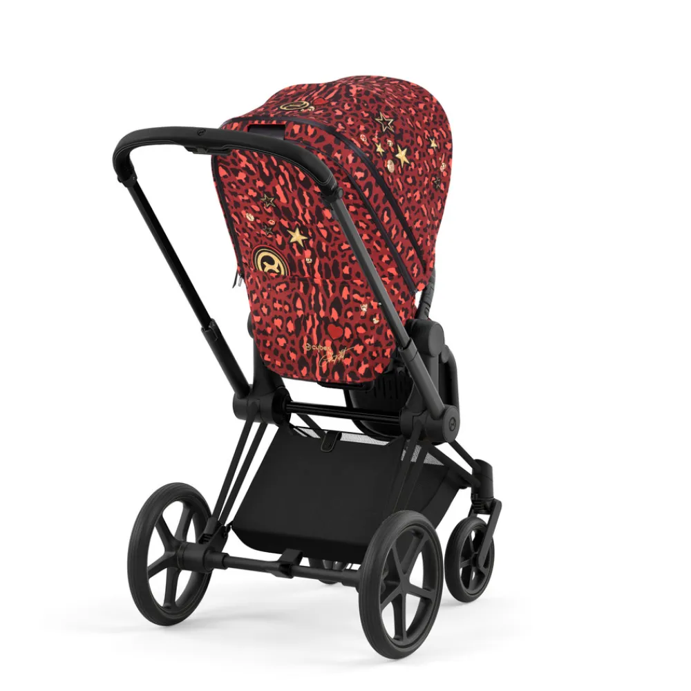 Cybex Priam duovogn - rockstar/matt black- Kombivogne Med Flade Sæder