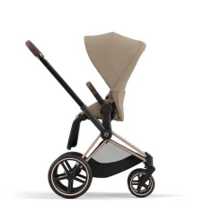 Cybex Priam klapvogn - cozy beige/rosegold- Klapvogne Med Flade Sæder