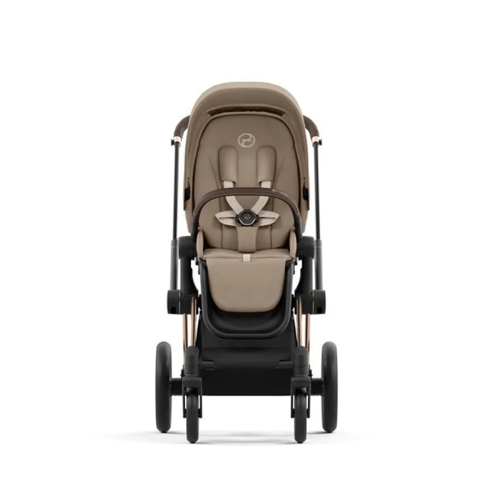 Cybex Priam klapvogn - cozy beige/rosegold- Klapvogne Med Flade Sæder