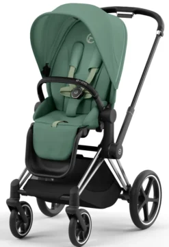 Cybex Priam klapvogn - leaf green/chrome black- Klapvogne Med Flade Sæder