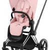 Cybex Priam klapvogn - peach pink/chrome black- Klapvogne Med Flade Sæder