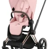 Cybex Priam klapvogn - peach pink/rosegold- Klapvogne Med Flade Sæder