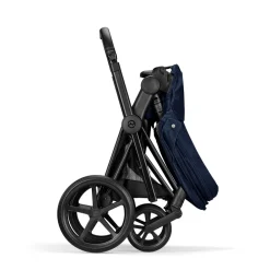 Cybex Priam klapvogn - Rebellious luxury denim blue/matt black- Klapvogne Med Flade Sæder