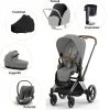 Cybex Priam pakke - mirage grey/chrome brown- Kombivognspakker