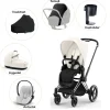Cybex Priam pakke - off white/chrome black PLUS- Kombivognspakker