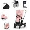 Cybex Priam pakke - peach pink/chrome brown PLUS- Kombivognspakker