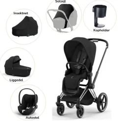 Cybex Priam pakke - sepia black/chrome black- Kombivognspakker