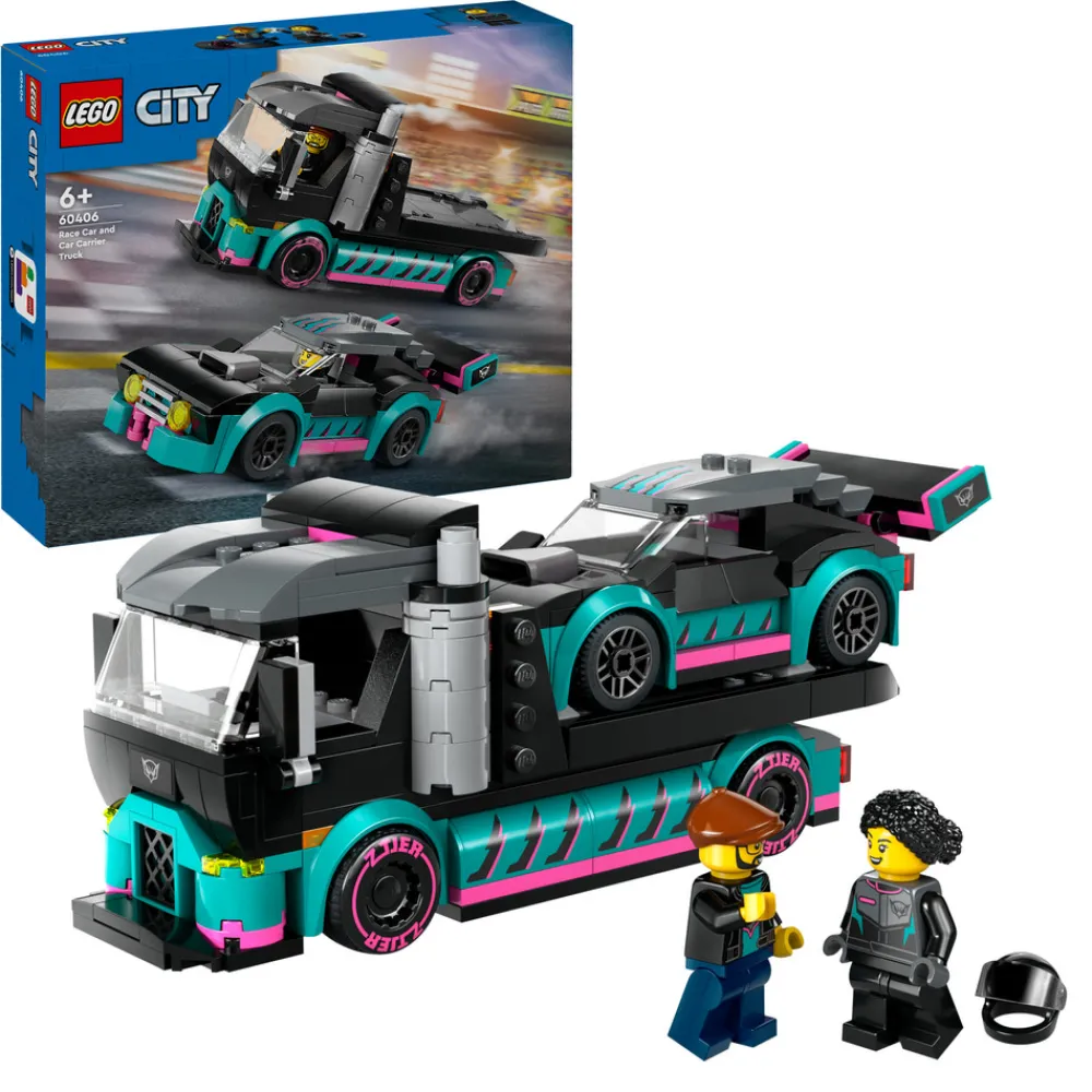 LEGO CITY Racerbil og biltransporter 60406 LEGO® City- Lego