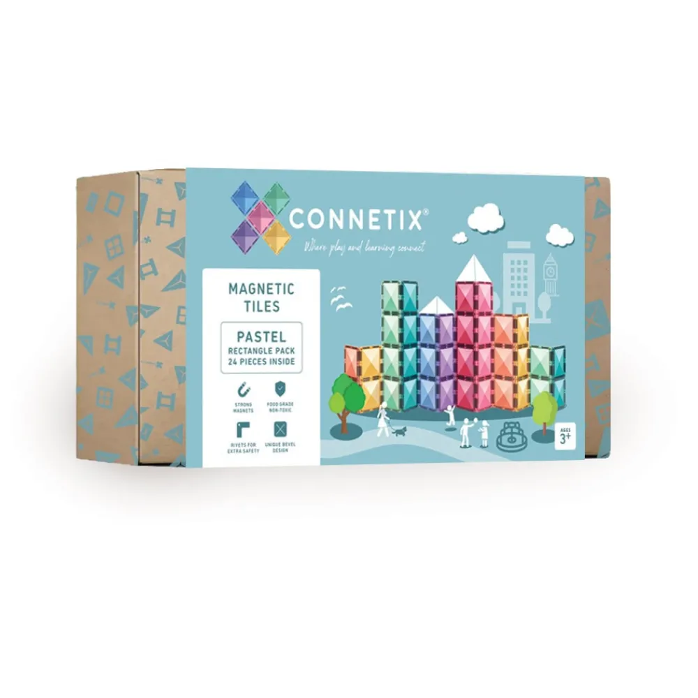 CONNETIX Ractangle Pack - magnetsæt 24 dele - pastel- Magnetlegesæt