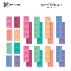 CONNETIX Ractangle Pack - magnetsæt 24 dele - pastel- Magnetlegesæt