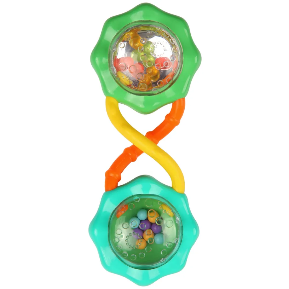Bright Starts Rangle, Rattle & Shake Barbell, grøn- Bideringe & Rangler