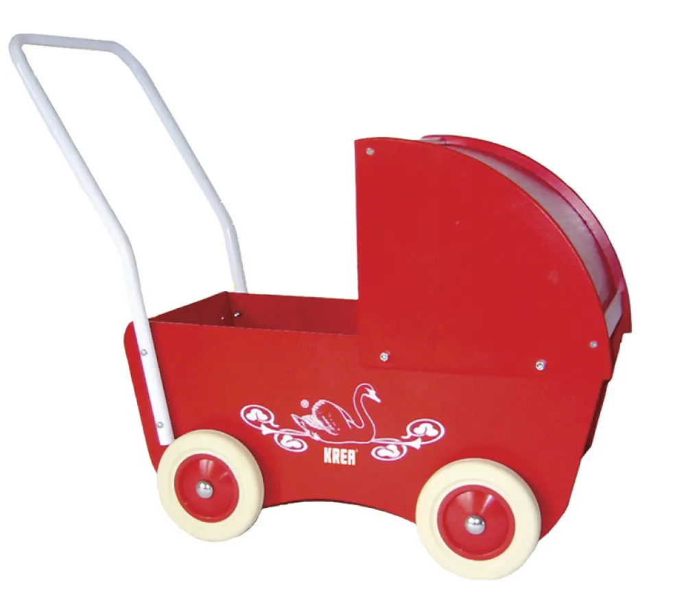 Krea Rød dukkevogn- Dukkevogne & Senge