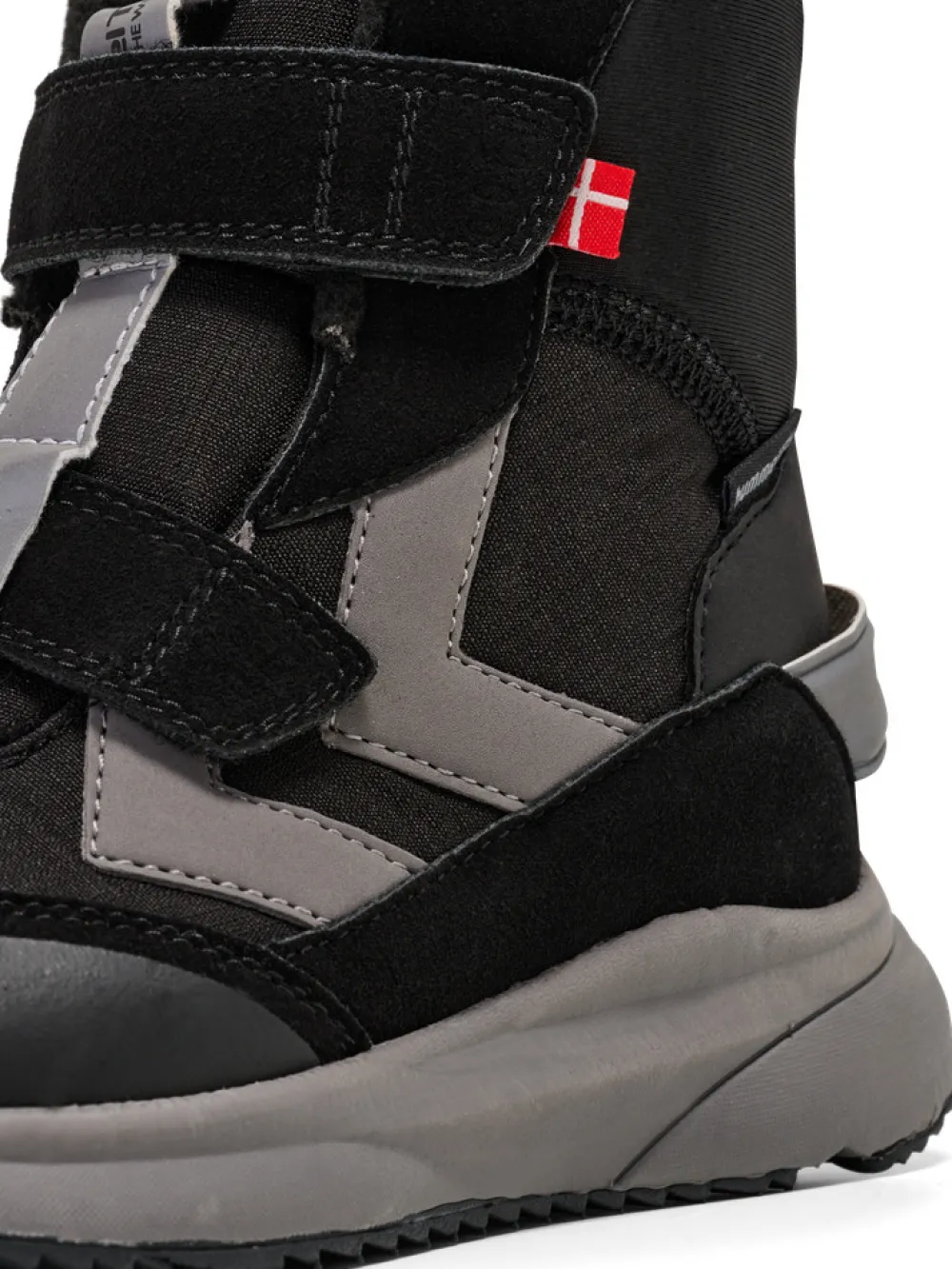 hummel Reach conquer super high tex JR - BLACK/GREY- Vinterstøvler