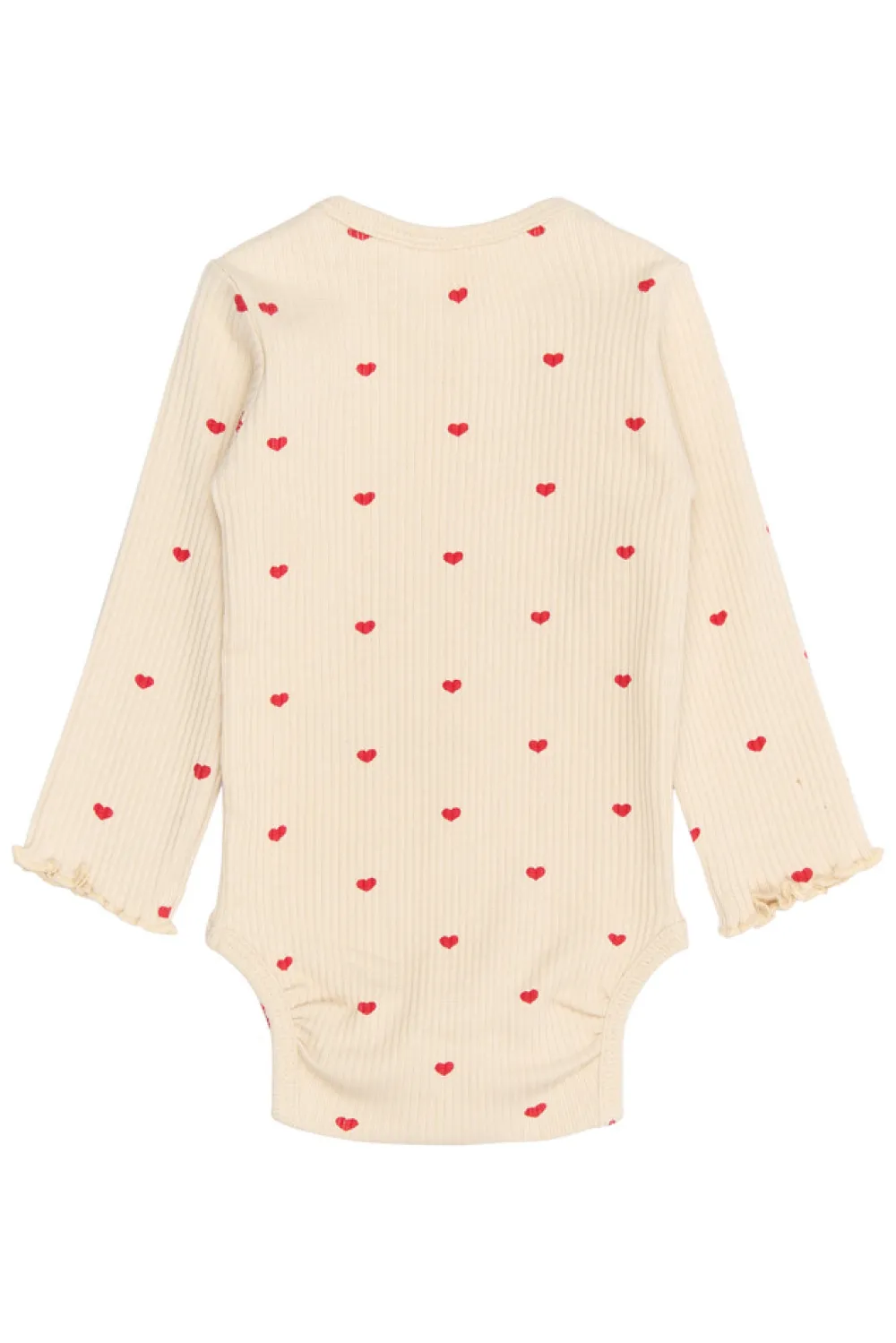 The New Siblings Rhea Rib Body Langærmet - GARDENIA- Bodystocking Langærmet
